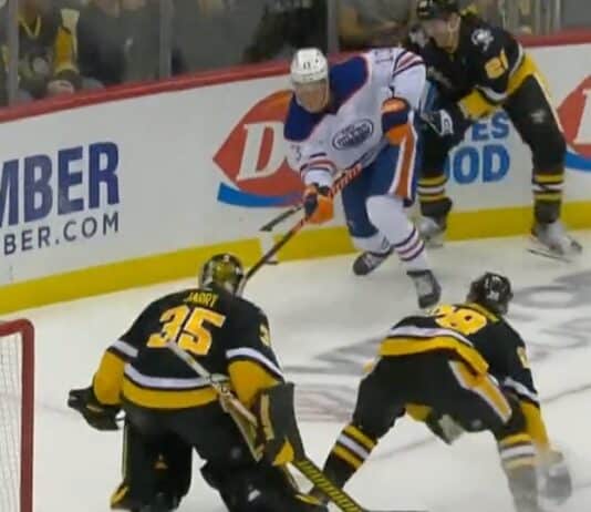 Jesse Puljujärvi komea tarjoilu Devin Shorelle