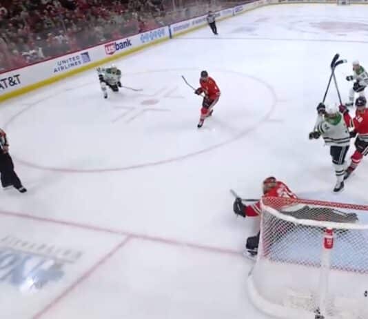 Roope Hintz kolme maalia Chicagon verkkoon