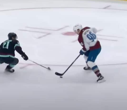 Mikko Rantanen kaksi maalia Seattle Krakenia vastaan