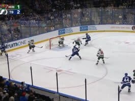 Waltteri Merelä Tampa Bay NHL-uran avausmaali