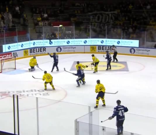 Leijonat Ruotsi harjoitusottelu Hannes Björninen